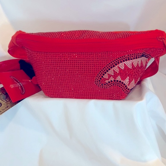 Sprayground Handbags - Sprayground Red Faux Crystal TRINITY BLING  Crossbody